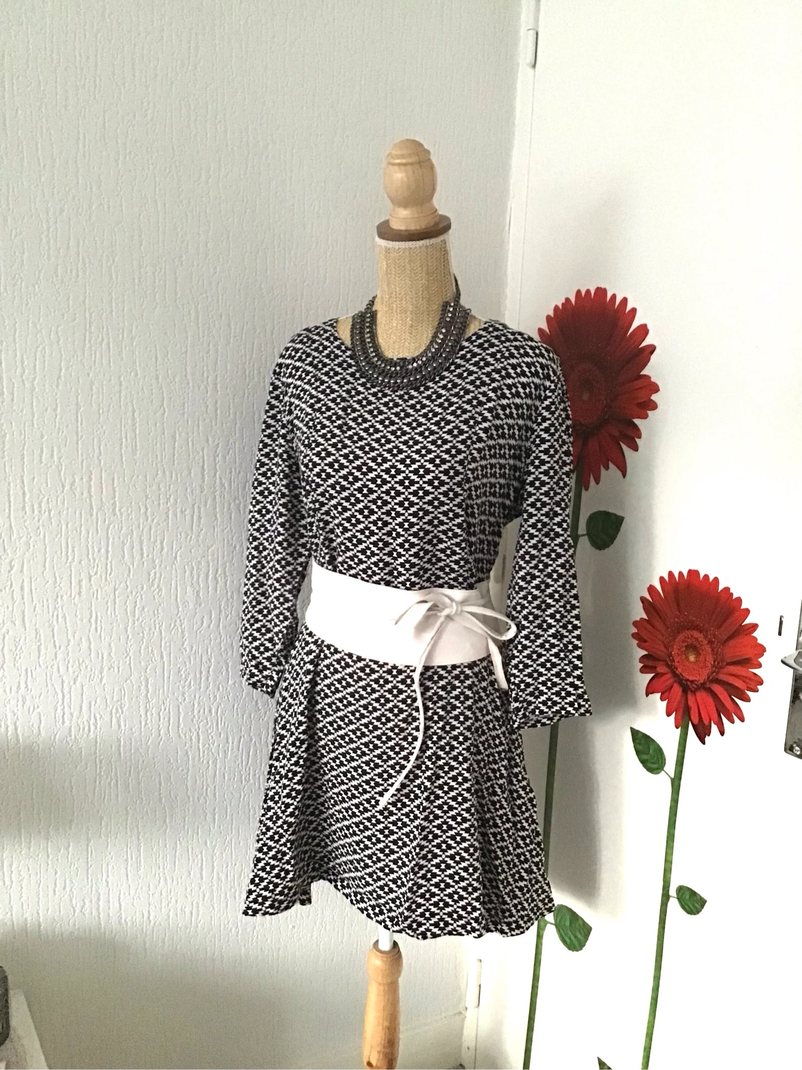 Robe manches 3/4 taille 44